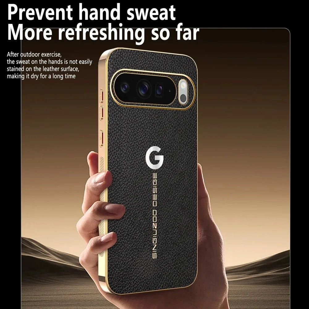 Luxe Leather Armor Case For Google Pixel