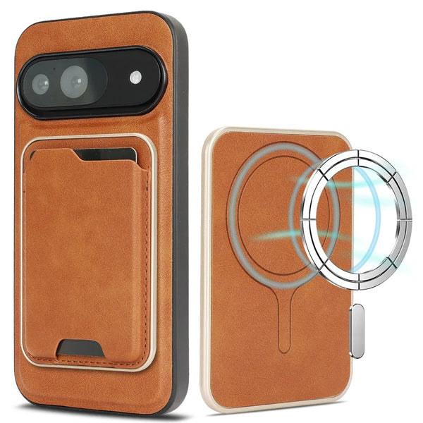 Magnetic Leather Wallet Case - The Pixel Store