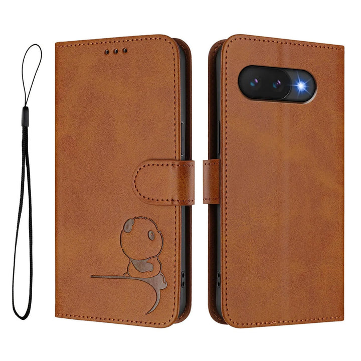 Leather Wallet Case with Strap For Pixel 10a