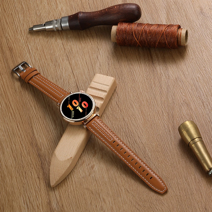 Classic Stitched Leather Band For Pixel Watch 5