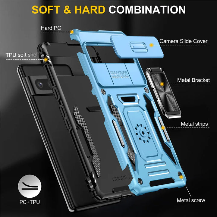 Rugged Armor Case with Camera Cover & Kickstand