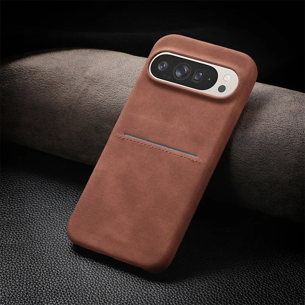 Premium Leather Card Holder Case - The Pixel Store