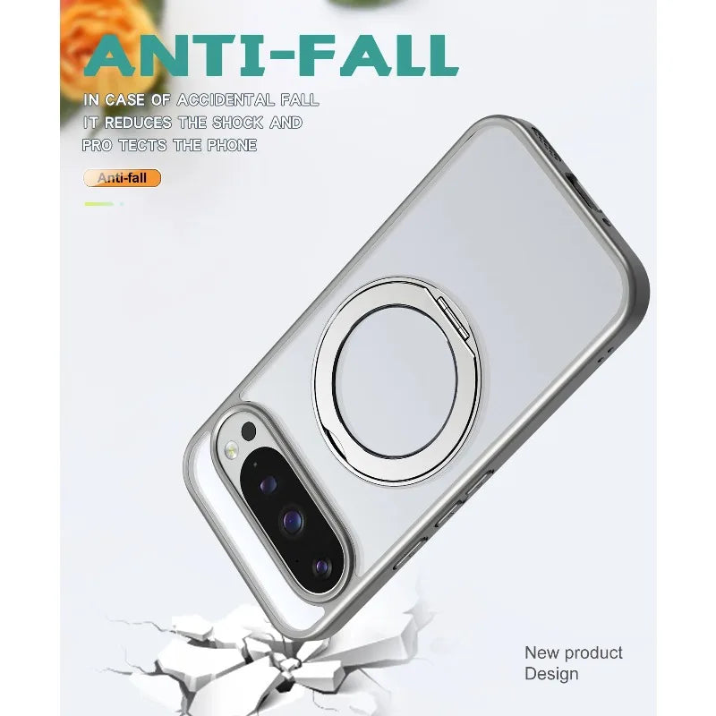 Clear Magnetic Ring Kickstand Case