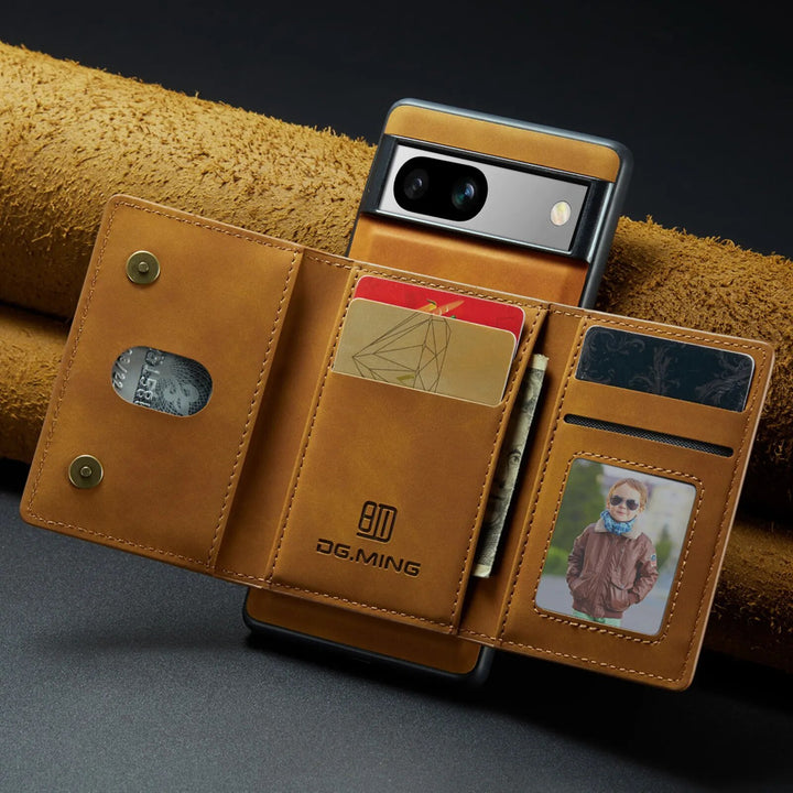 Detachable Magnetic Wallet Cards Solt Leather Case for Google Pixel 8 Series - The Pixel Store