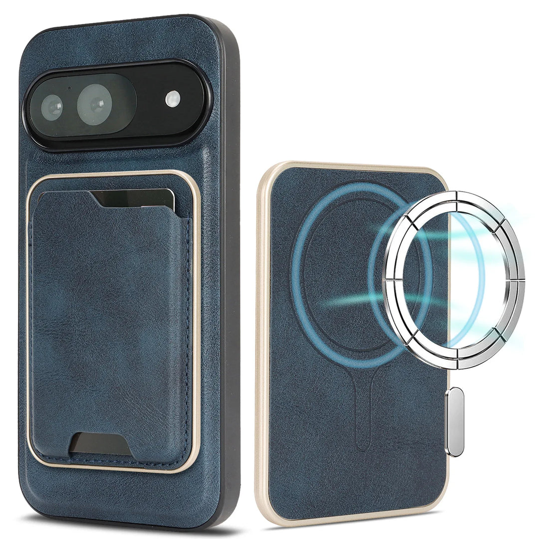 Magnetic Leather Wallet Case