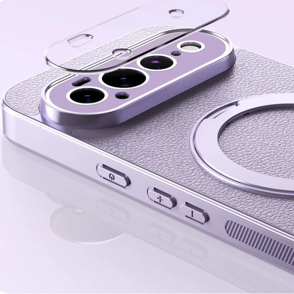 Magnetic Leather Ring Stand Case For Pixel Series