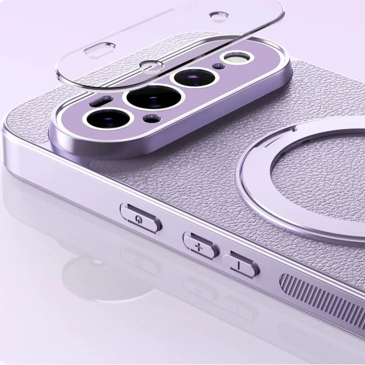 Magnetic Leather Ring Stand Case For Pixel Series