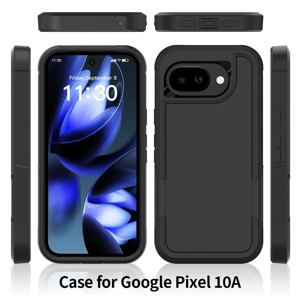 Rugged Armor Case with Grip For Pixel 10a