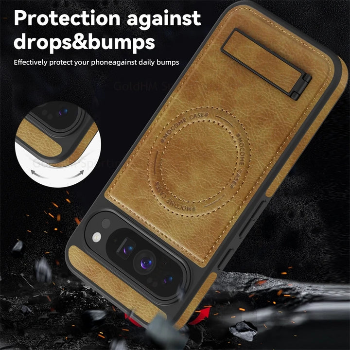 Magnetic Leather Case with Stand