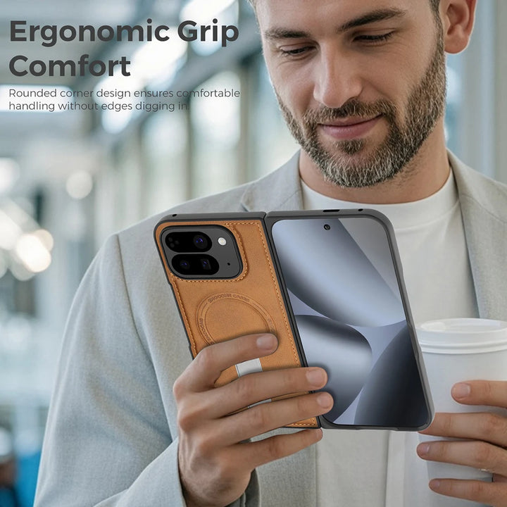 Magnetic Leather Case with Stand For Pixel Fold