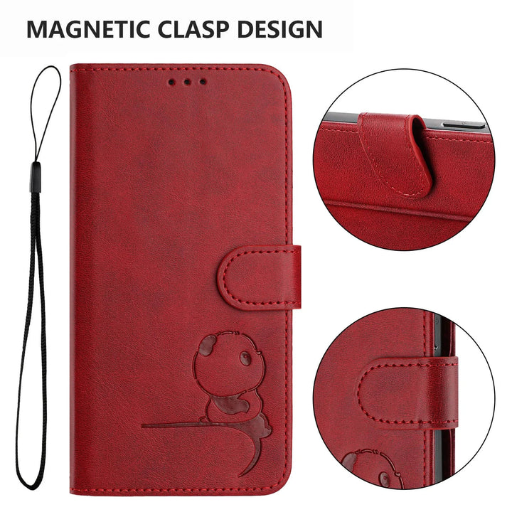 Leather Wallet Case with Strap For Pixel 10a
