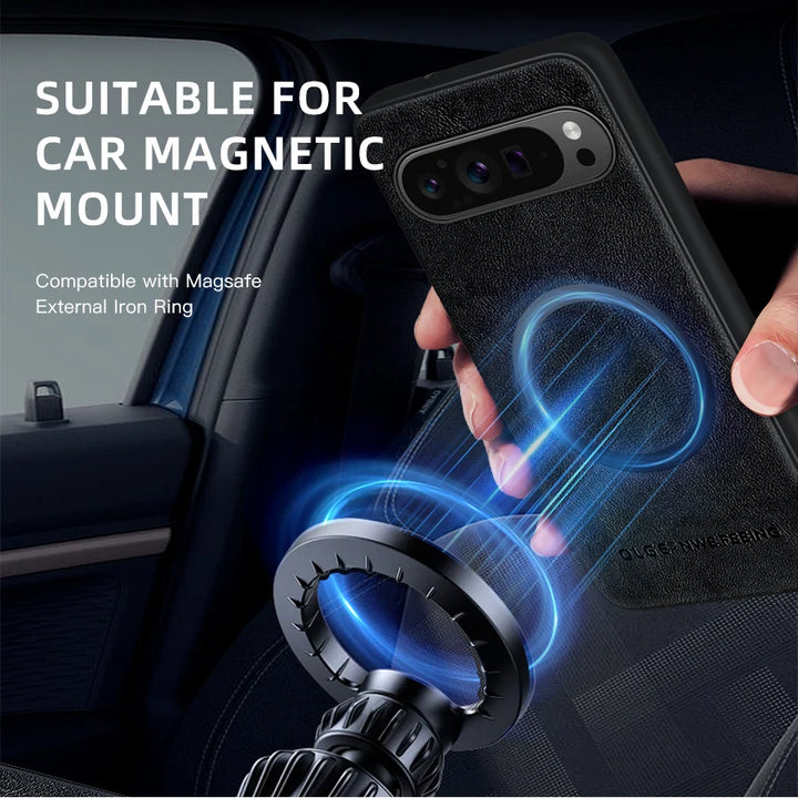 Anti-Fingerprint Leather Magnetic Case