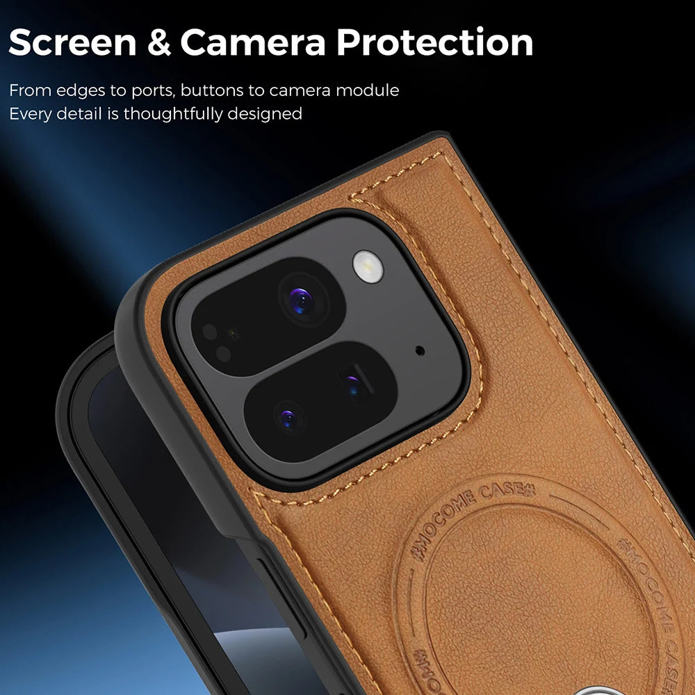 Magnetic Leather Case with Stand For Pixel Fold