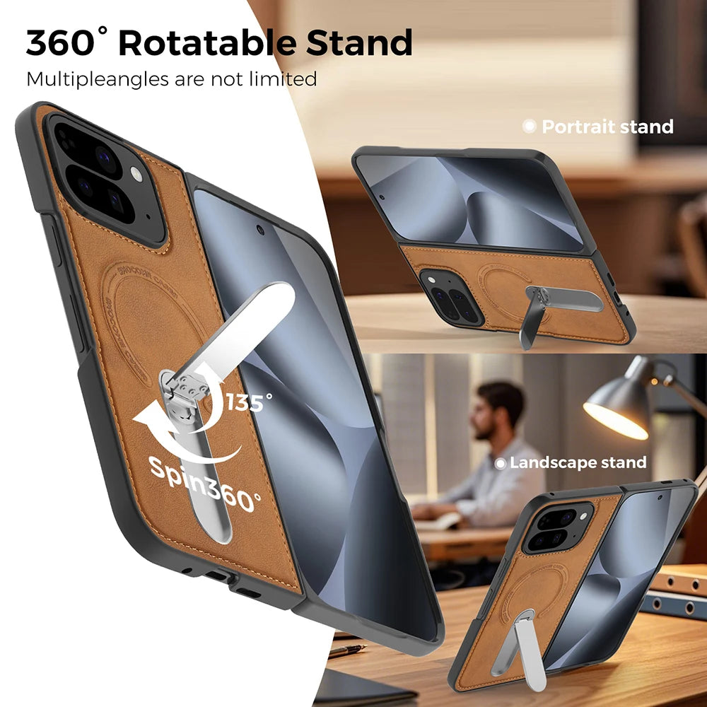 Magnetic Leather Case with Stand For Pixel Fold