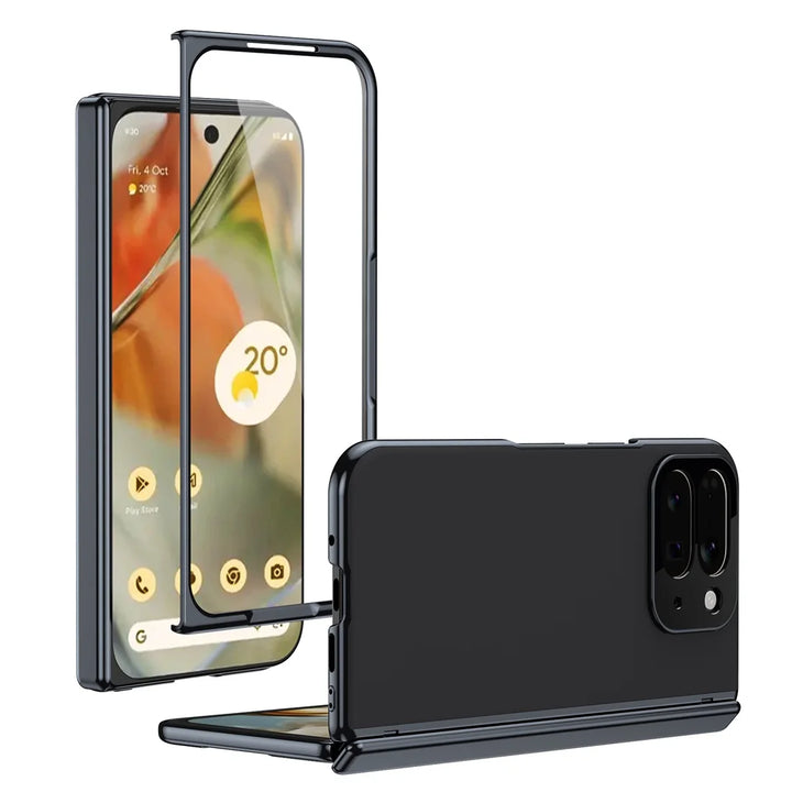 Magnetic Hinge Protection Case with Tempered Glass