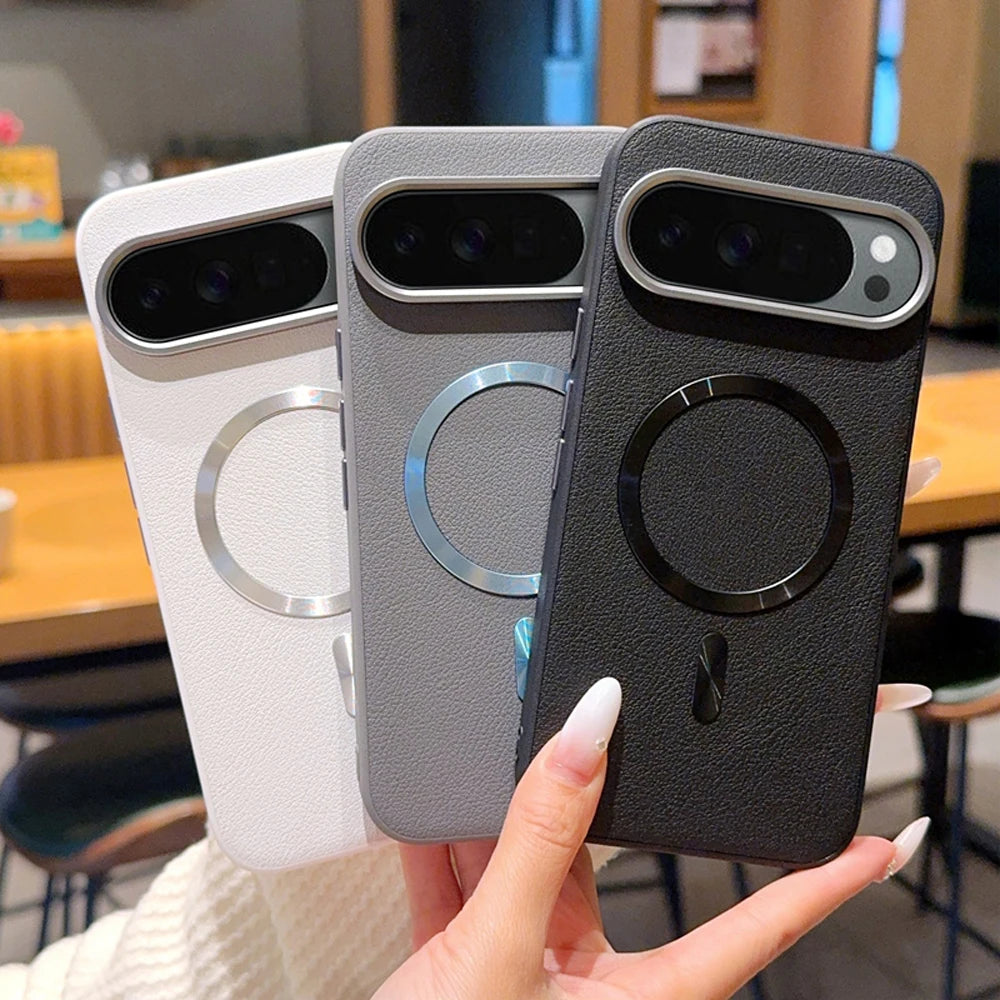 Shockproof Magnetic Leather Ring Case For Pixel Series