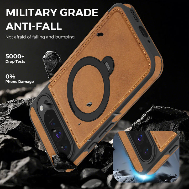 Magnetic Leather Wallet Case for Pixel Series