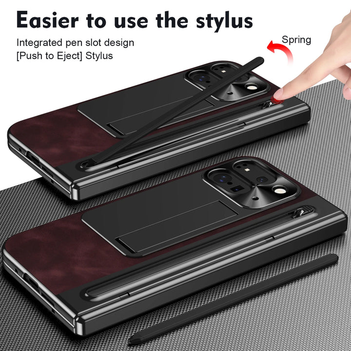 Leather Case With Pen For Pixel 10 Pro Fold - The Pixel Store