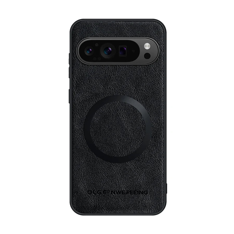 Anti-Fingerprint Leather Magnetic Case