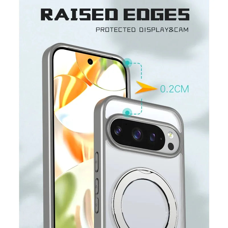 Clear Magnetic Ring Kickstand Case