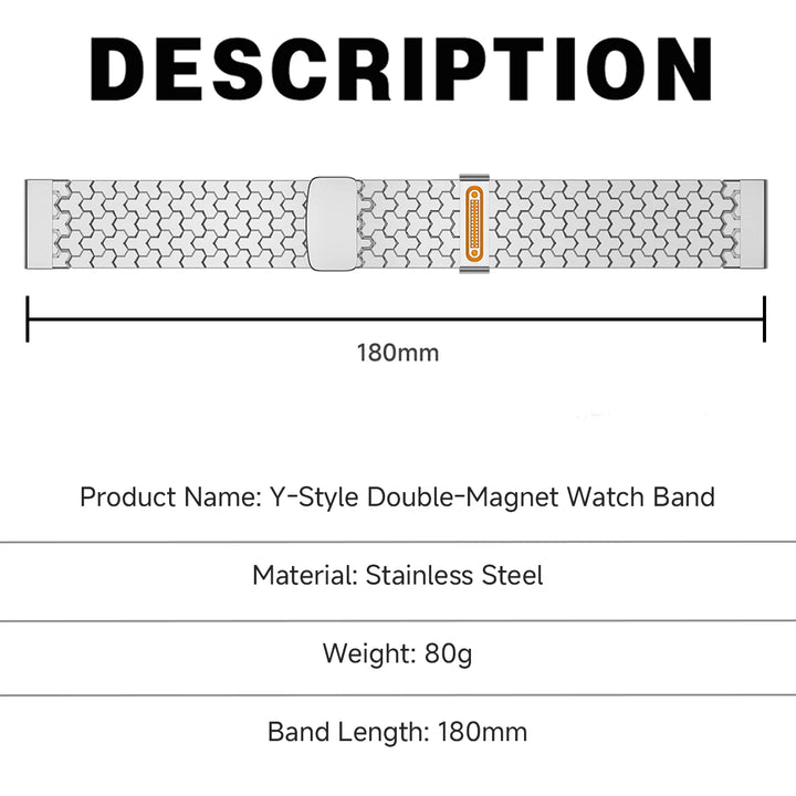 Y-Style Double Magnetic Stainless Steel Band