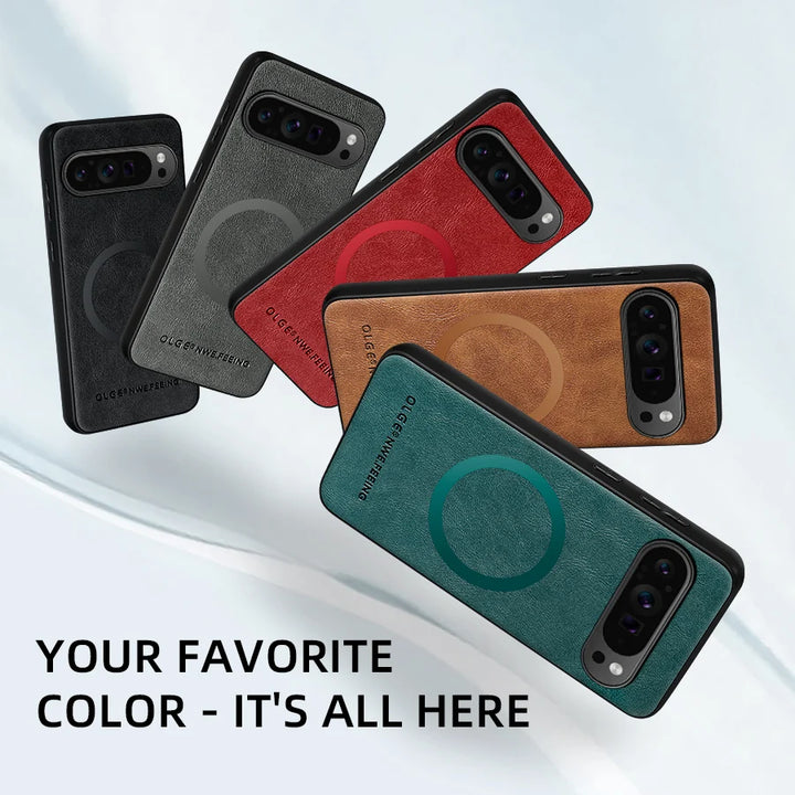 Anti-Fingerprint Leather Magnetic Case