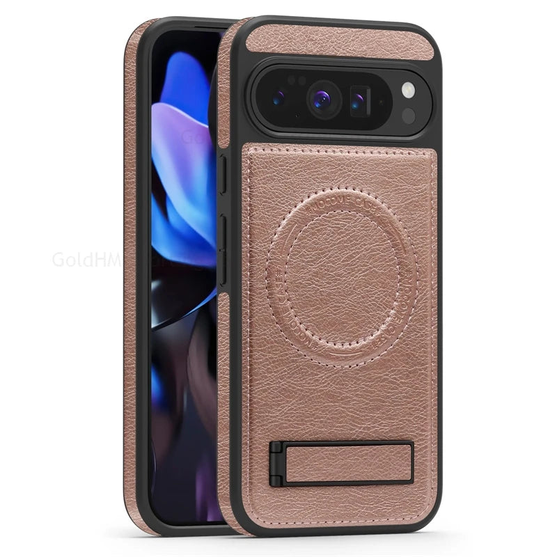 Magnetic Leather Case with Stand