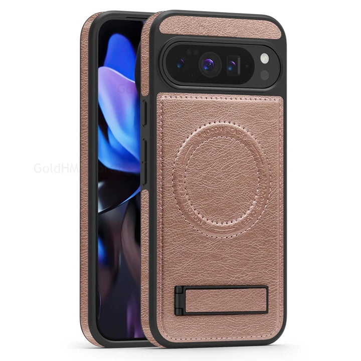 Magnetic Leather Case with Stand