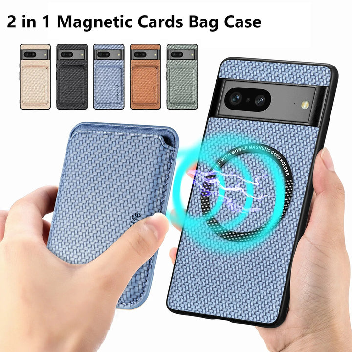 2 in 1 Leather Magnetic Case for Google Pixel 8 Series - The Pixel Store