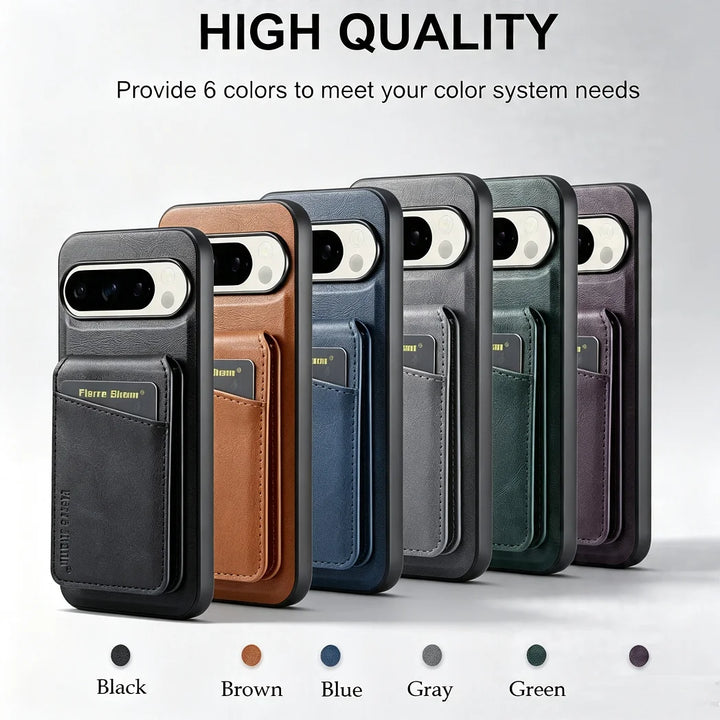 Detachable Leather Wallet Case For Pixel Series