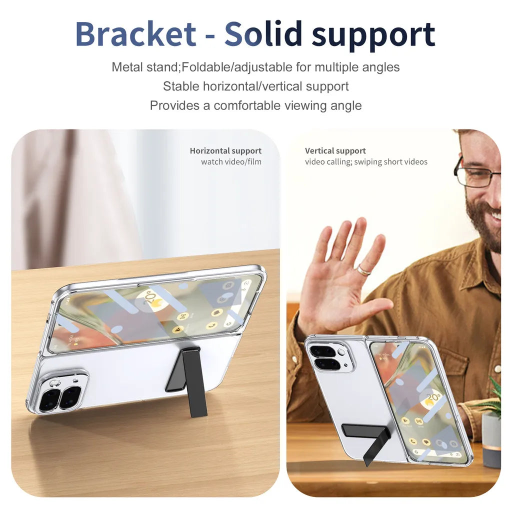 Clear Kickstand Case with Alloy Bracket