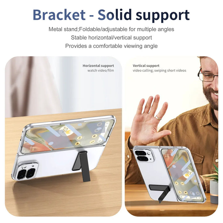 Clear Kickstand Case with Alloy Bracket