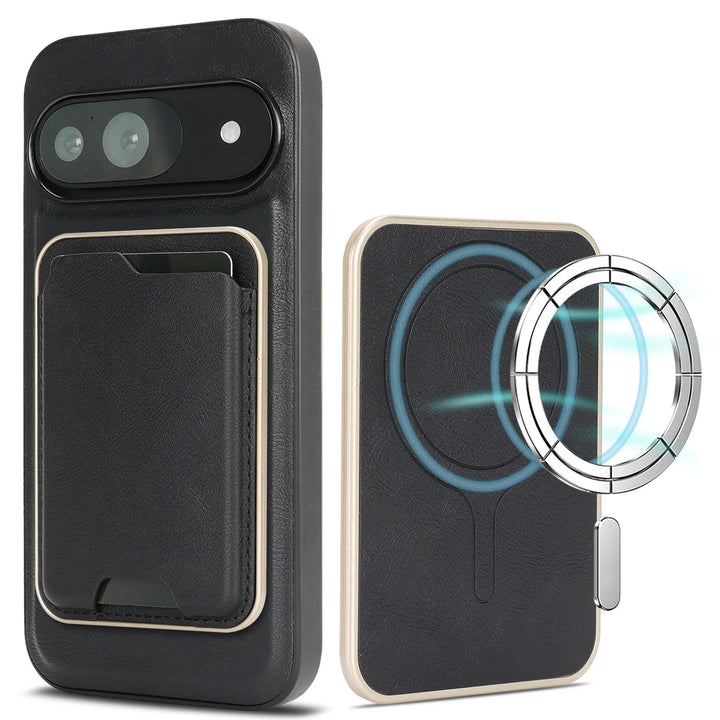Magnetic Leather Wallet Case