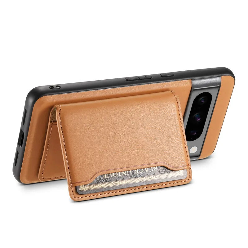 Magnetic Leather Case with Wallet For Google Pixel 8 Series