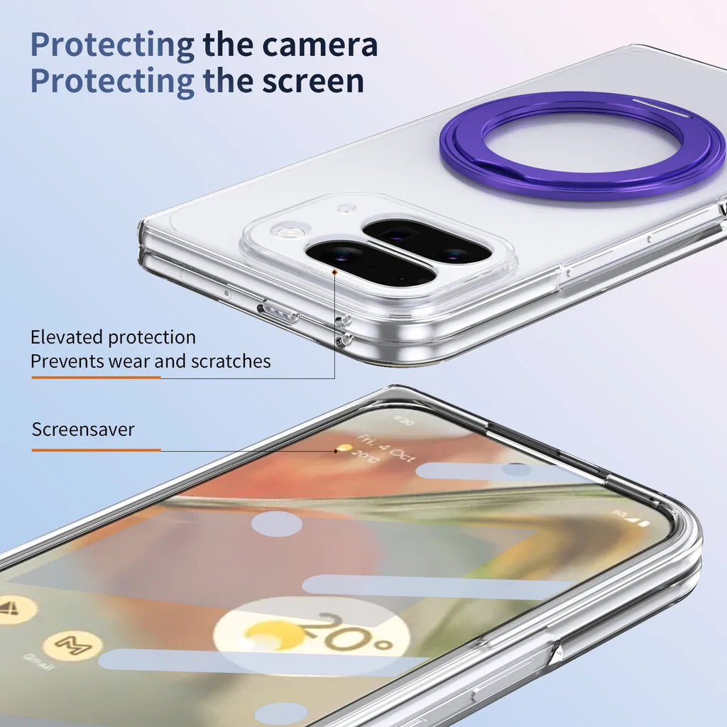 Clear Magnetic Ring Case with Kickstand