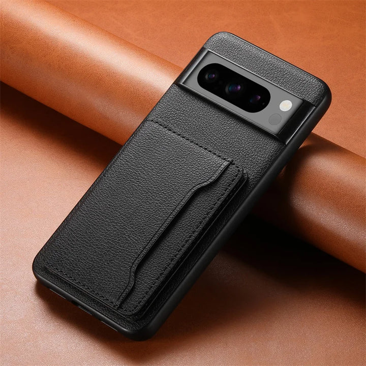 Leather Case with Card Holder For Google Pixel 8 Series