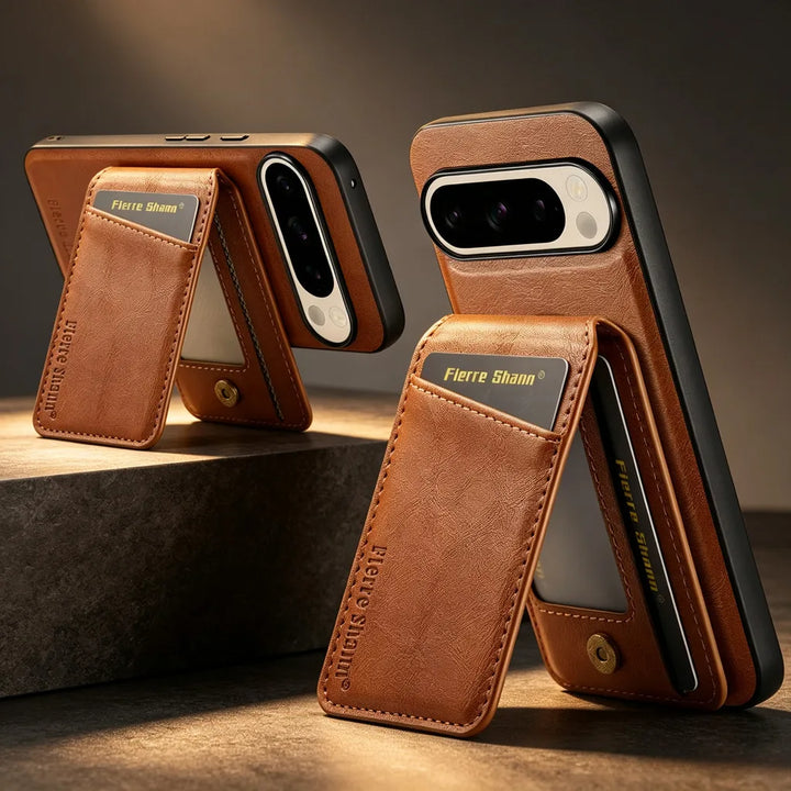 Detachable Leather Wallet Case For Pixel Series