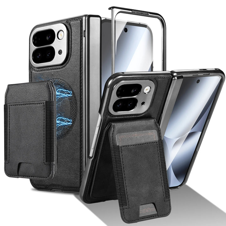 Leather Wallet Case with Stand & Card Holder