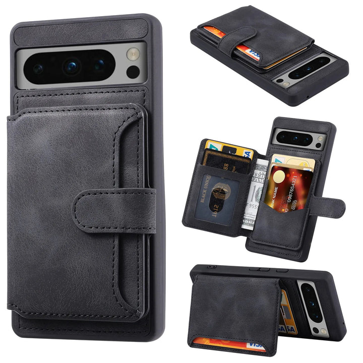 Shockproof Leather Wallet Case For Google Pixel 8 Series - The Pixel Store