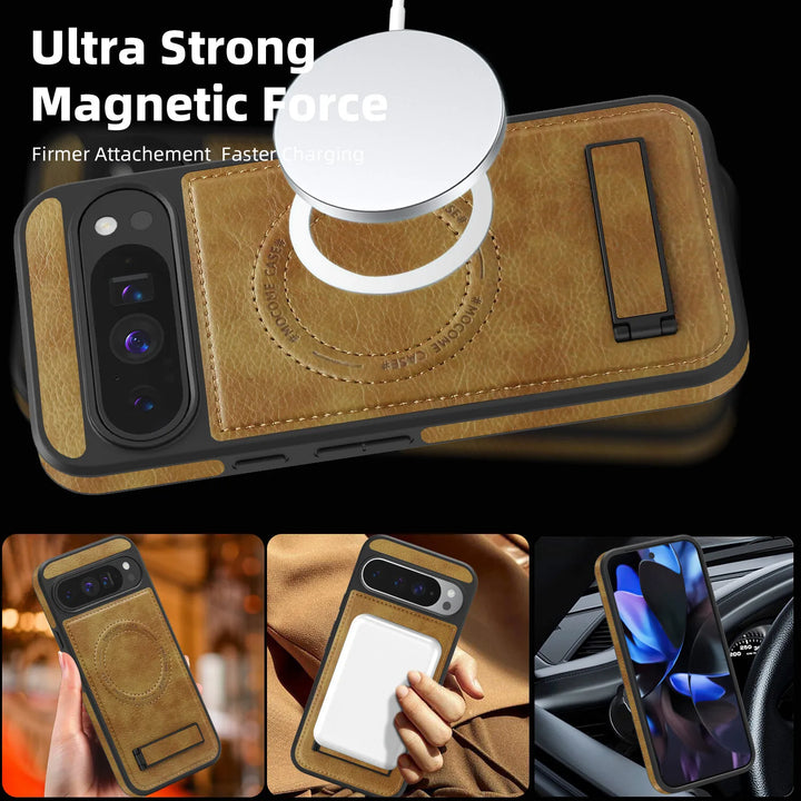 Premium Leather MagSafe Case with Kickstand for Google Pixel - The Pixel Store