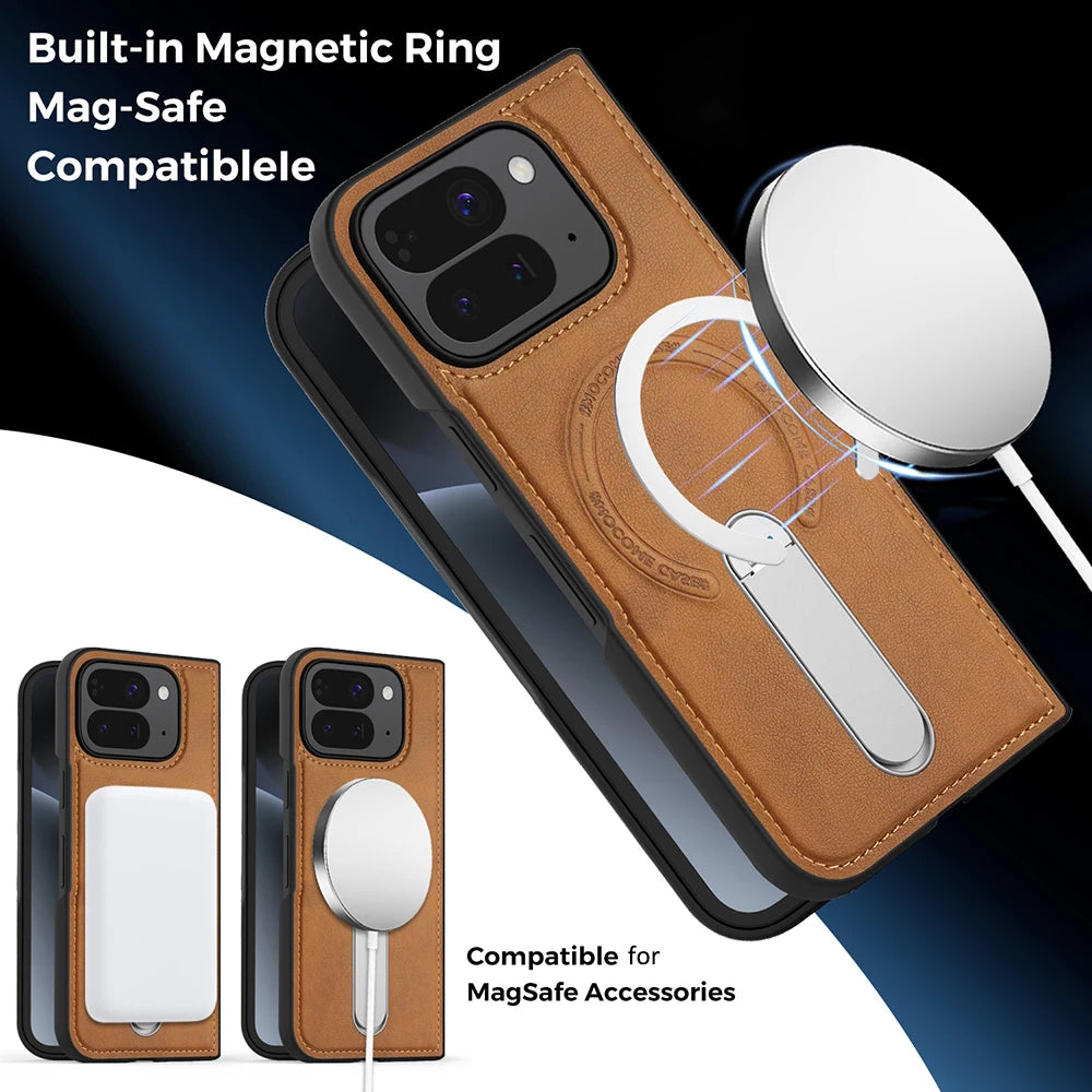 Magnetic Leather Case with Stand For Pixel Fold