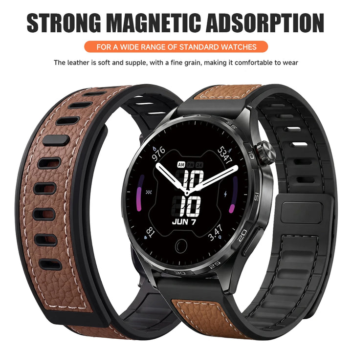 Leather Magnetic Sport Band For Pixel Watch 5