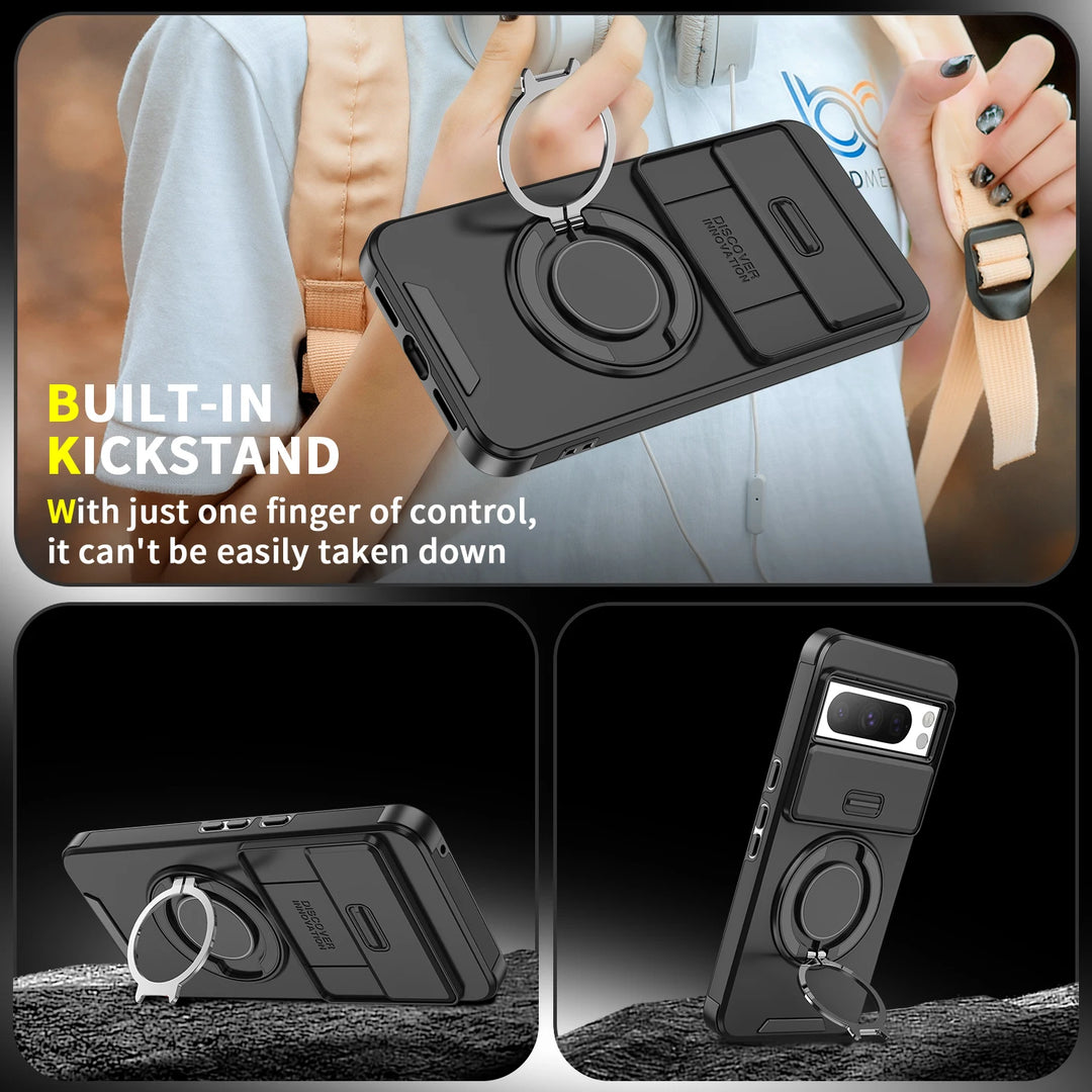 Magnetic Armor Case with Kickstand - The Pixel Store