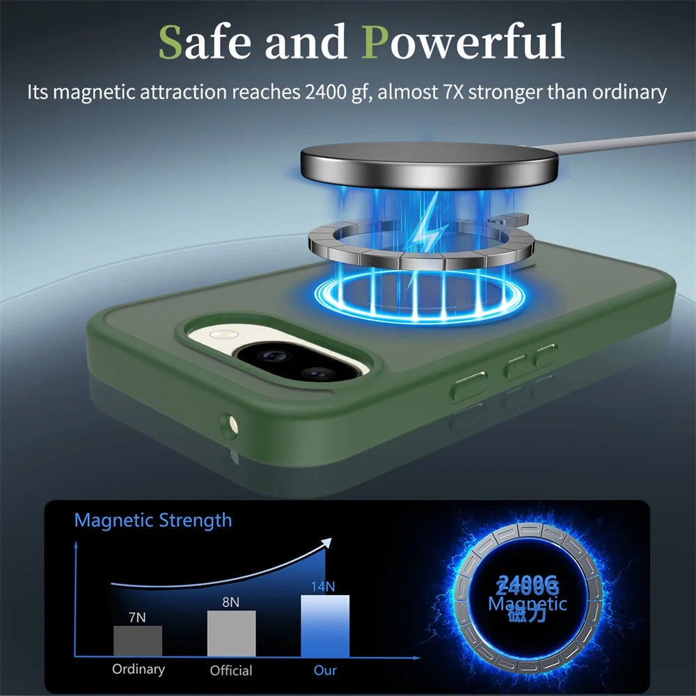 Magnetic Shockproof Matte Case For Pixel 10a