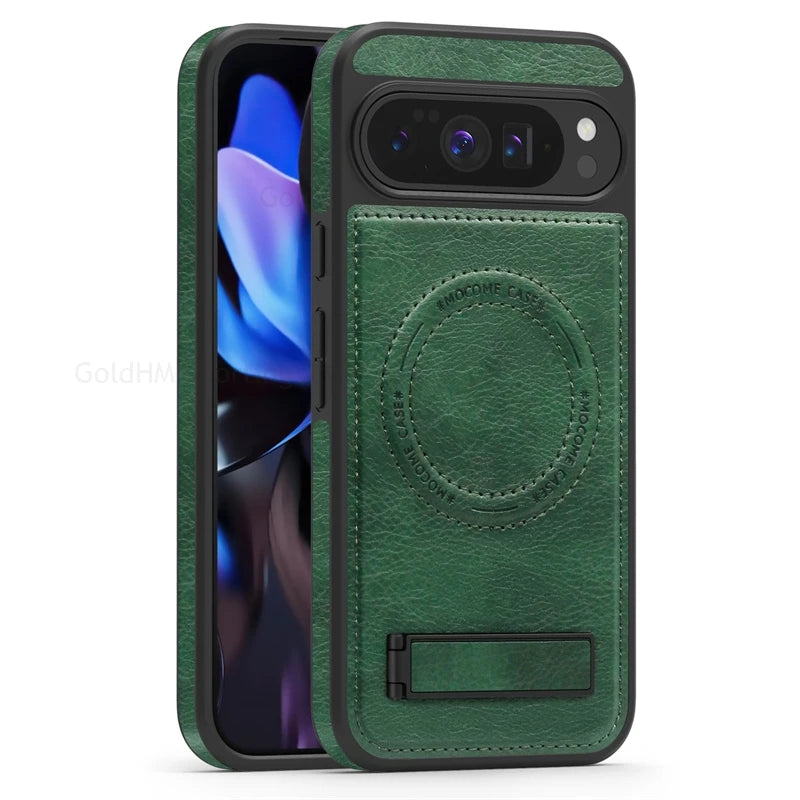 Magnetic Leather Case with Stand