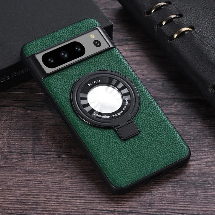 Premium Leather Magnetic Wireless Charging Case For Google Pixel 8 Series - The Pixel Store