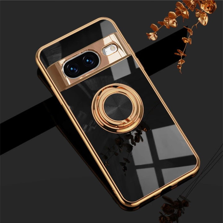 Luxury Electroplating Case with Ring Holder For Google Pixel 8 Series - The Pixel Store