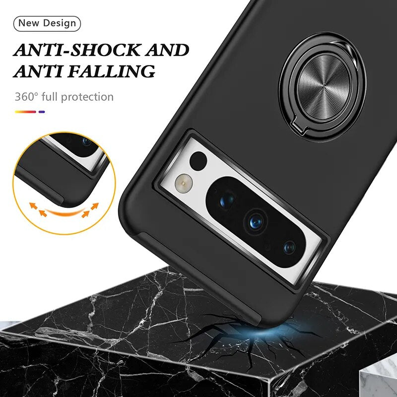 Armor Shockproof Case with Ring Stand For Google Pixel 8 Series - The Pixel Store