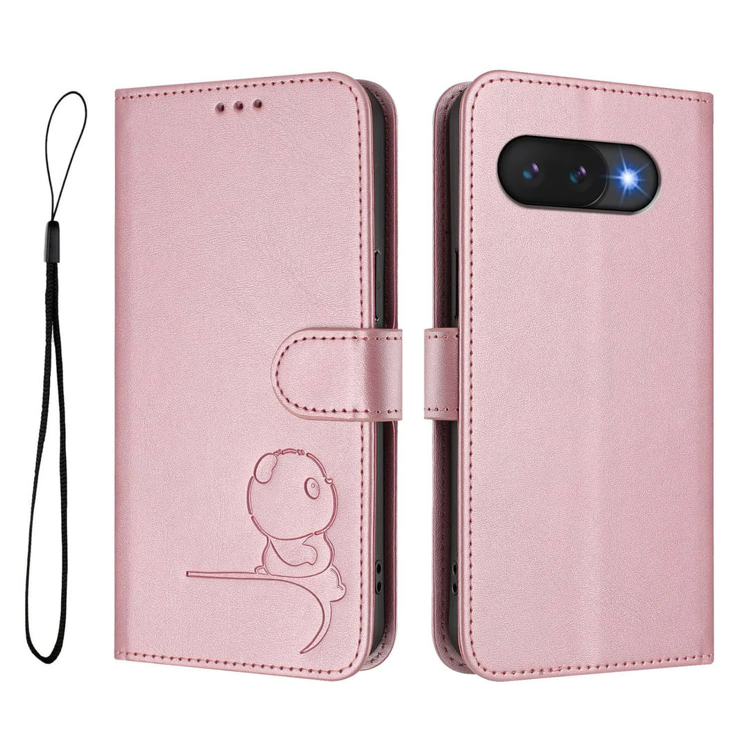 Leather Wallet Case with Strap For Pixel 10a