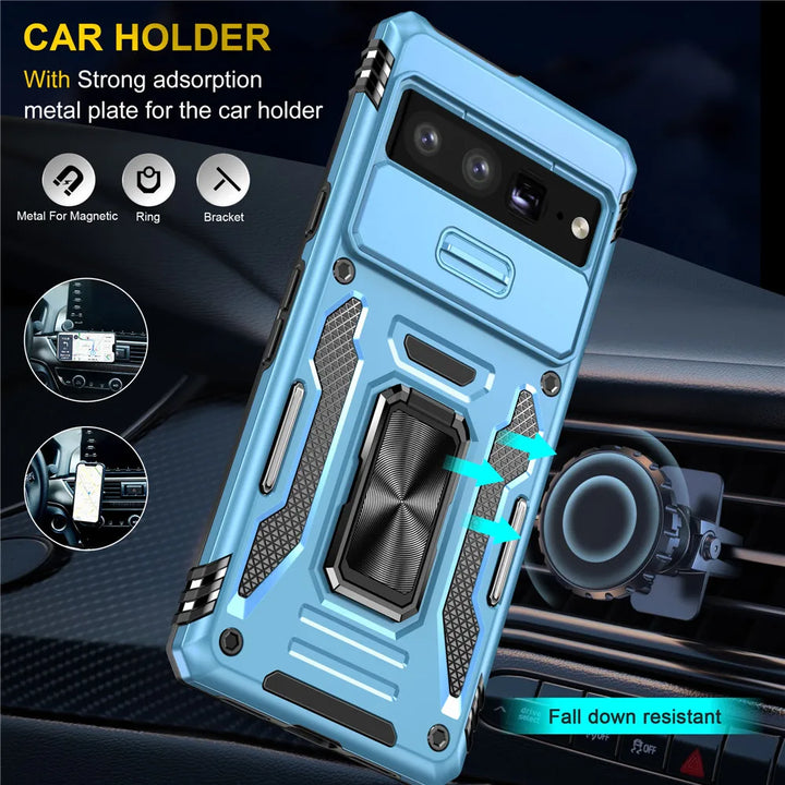 Rugged Armor Case with Camera Cover & Kickstand